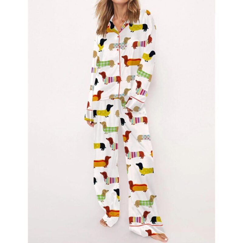 Cute Dachshund Pajama Set For Women - Image 3