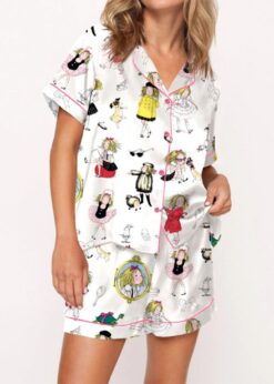Cute Girl Satin Pajama Set For Women