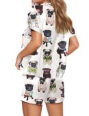 Cute Pug Pajama Set For Women