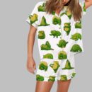 Cute Yoga Frogs Pajama Set