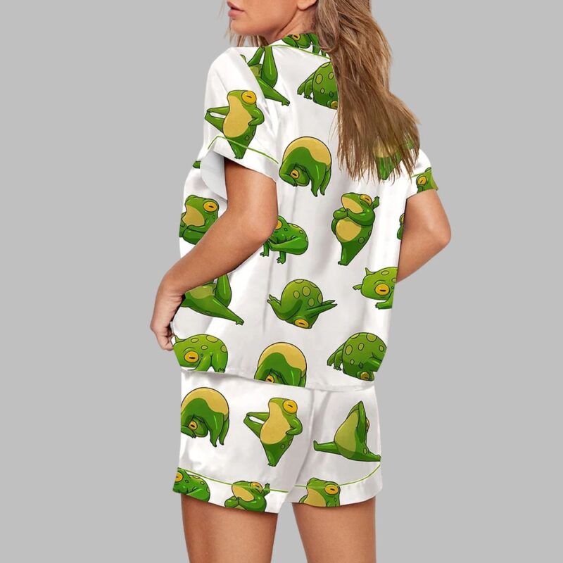 Cute Yoga Frogs Pajama Set - Image 3