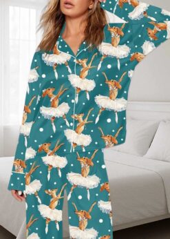 Dachshund Ballet Art Pajama Set For Women