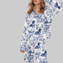 Dachshund Blue Pajama Set For Women