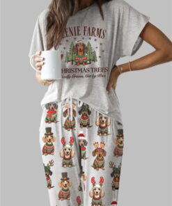 Dachshund Casual Pajama Set For Women