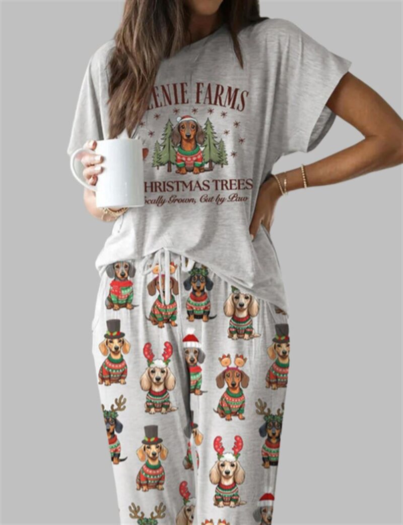 Dachshund Casual Pajama Set For Women