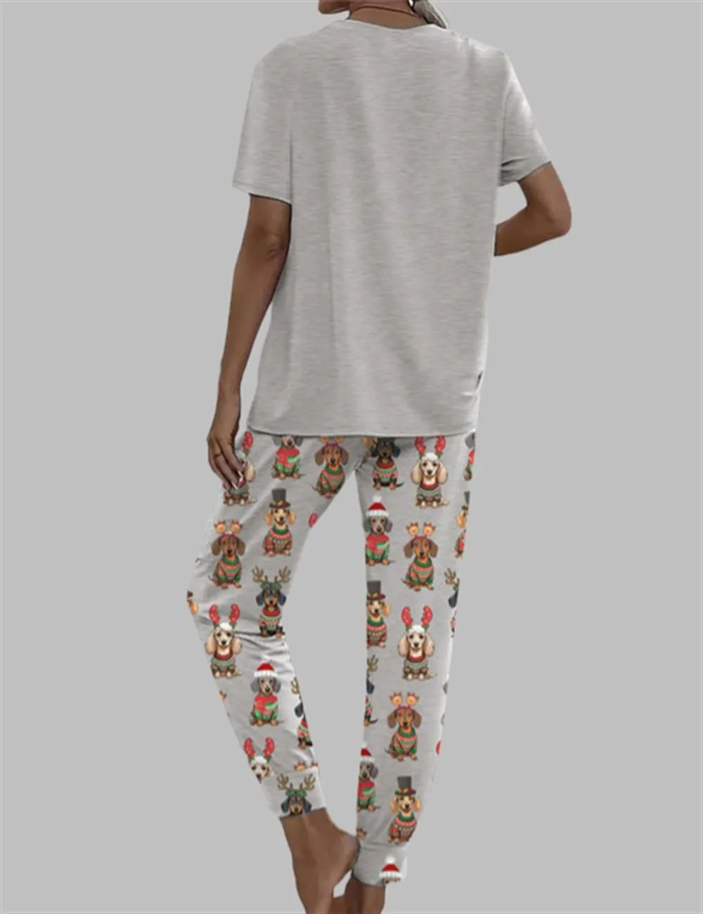 Dachshund Casual Pajama Set For Women - Image 2