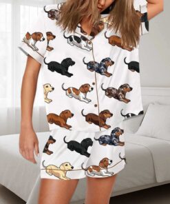 Dachshund Cute Dog Pajama Set For Women