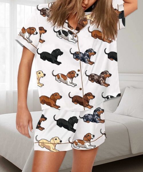 Dachshund Cute Dog Pajama Set For Women