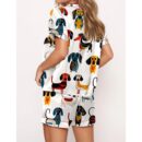 Dachshund Modern Satin Pajama Set For Women