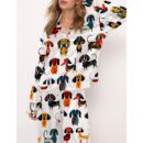 Dachshund Modern Satin Pajama Set For Women
