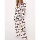 Dachshund Satin Pajama Set For Women
