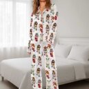 Dachshund Stockings Christmas Pajama Set For Women