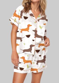 Dachshund Weenies And Tinis Pajama Set For Women
