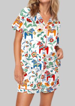 Dala Horse Pajama Set For Women
