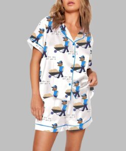 Dan Campbell Lions Football Print Pajama Set