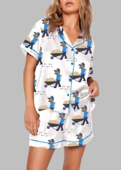 Dan Campbell Lions Football Print Pajama Set