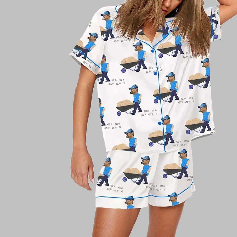 Dan Campbell Lions Football Print Pajama Set - Image 2