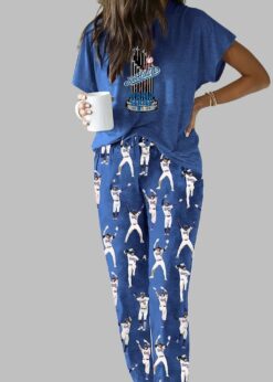 Dodgers Baseball Casual Pajama Set