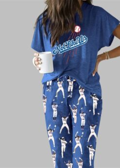LA Dodgers Baseball Casual Pajama Set