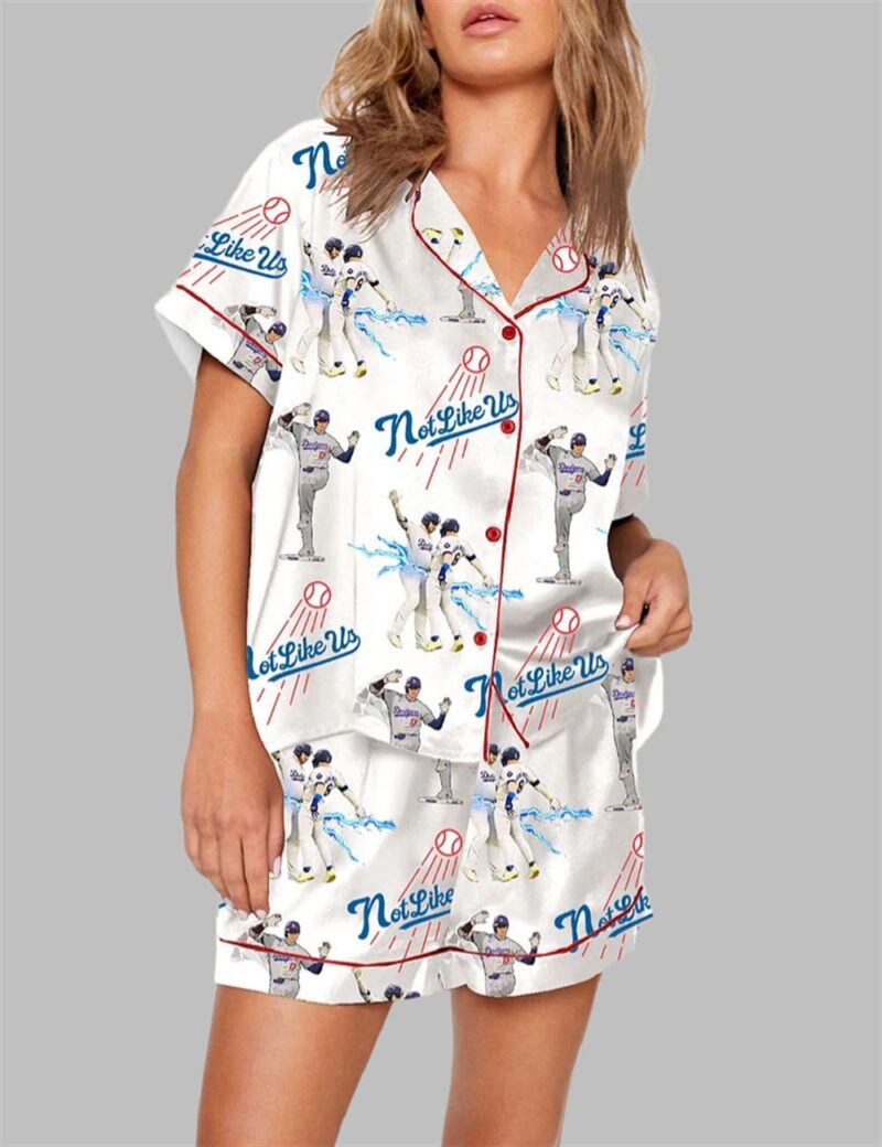 Dodgers Baseball Not Like Us Pajama Set
