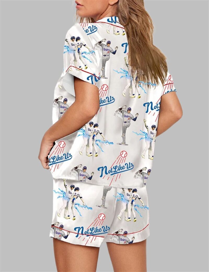 Dodgers Baseball Not Like Us Pajama Set - Image 2