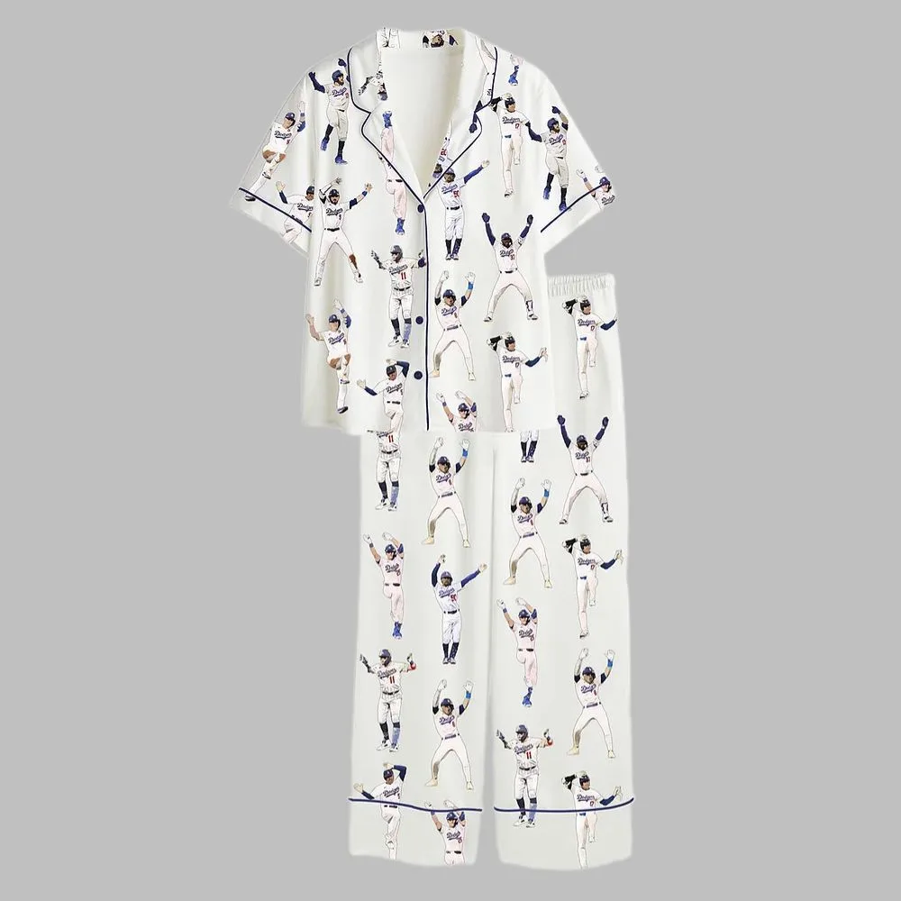 Dodgers Baseball Pajama Set 2025