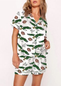 Eagles Football Print Pajama Set