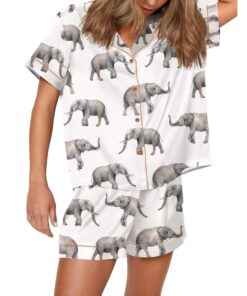 Elephant Satin Pajama Set For Women