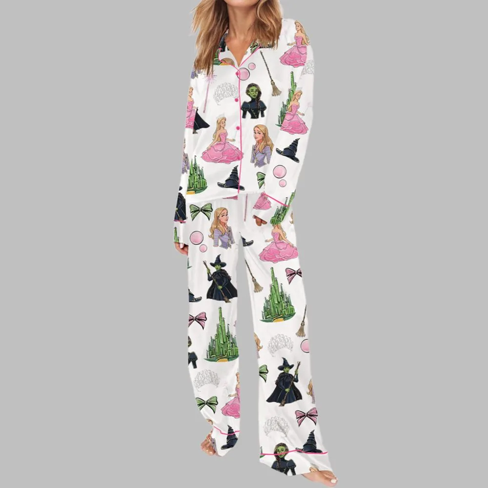 Elphaba And Glinda Glitter Pajama Set - Image 3
