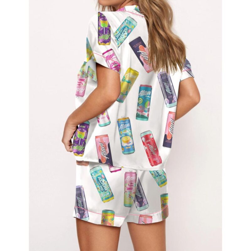 Energy Drinks Satin Pajama Set For Women - Image 2