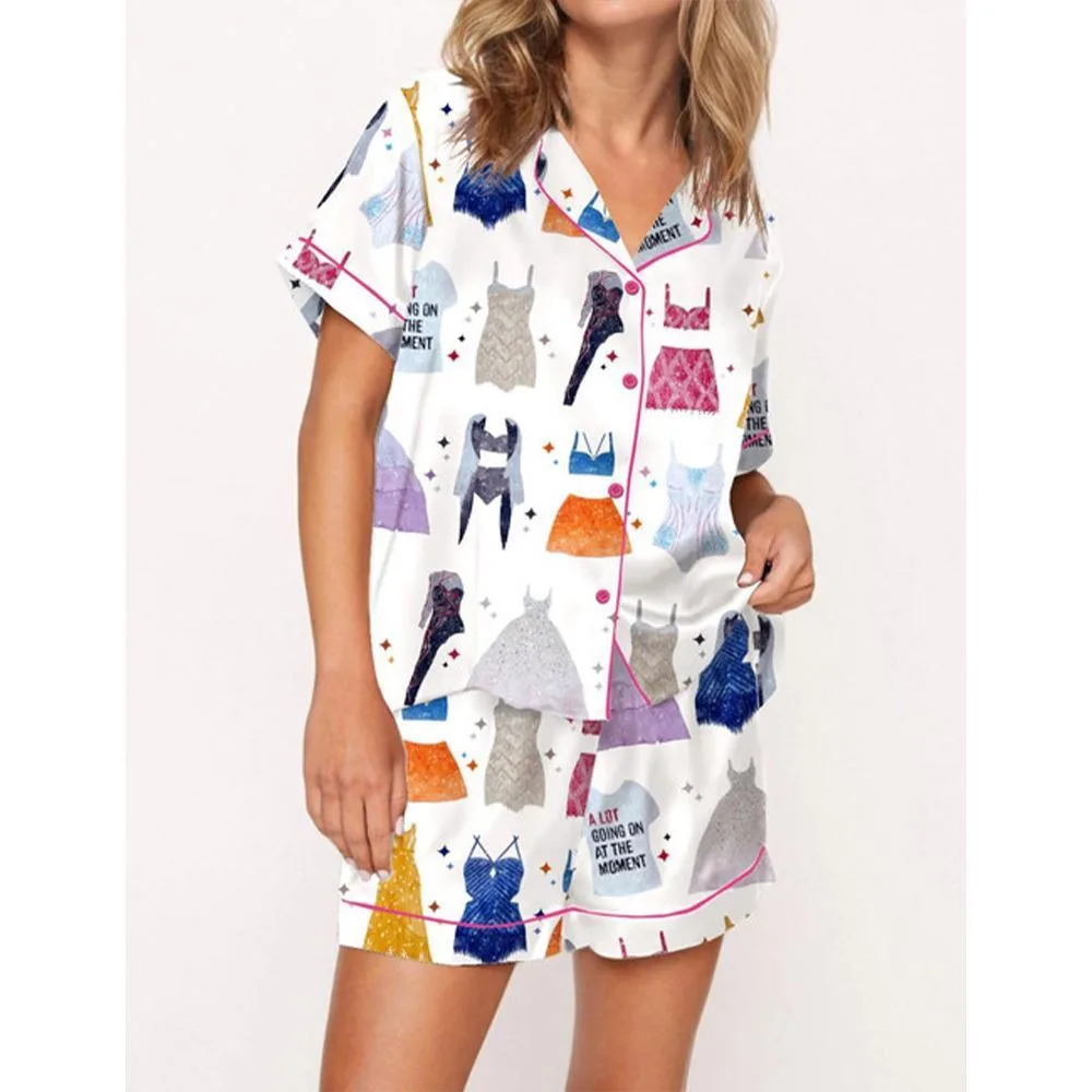 Music Tour Outfit Satin Pajama Set For Women