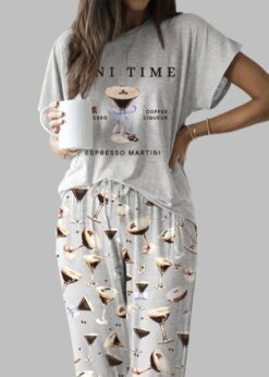 Espresso Martini Casual Pajama Set For Women