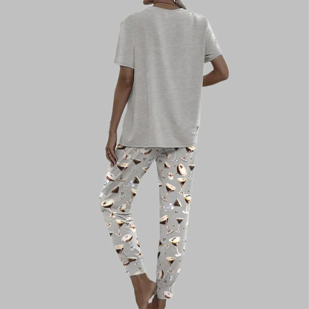 Espresso Martini Casual Pajama Set For Women - Image 2