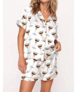 Espresso Martini Cocktail Pajama Set For Women
