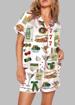 Espresso Martini Day Foods Luck You 777 Pajama Set