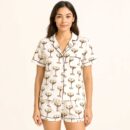 Espresso Martini Satin Pajama Set For Women