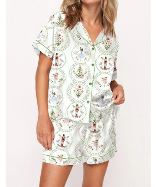 Fancy Nutcracker Satin Pajama Set For Women