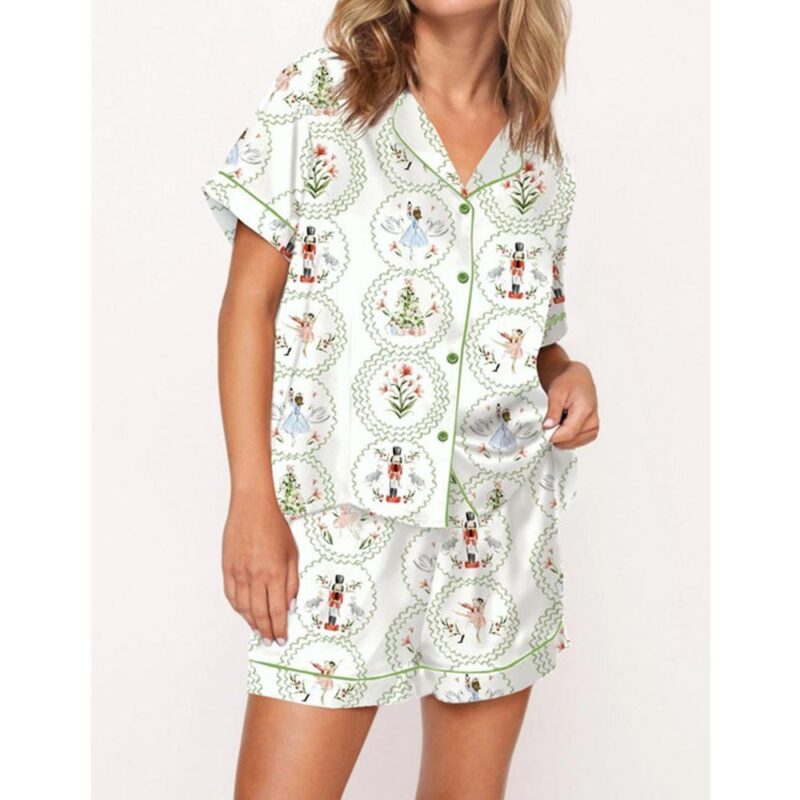 Fancy Nutcracker Satin Pajama Set For Women
