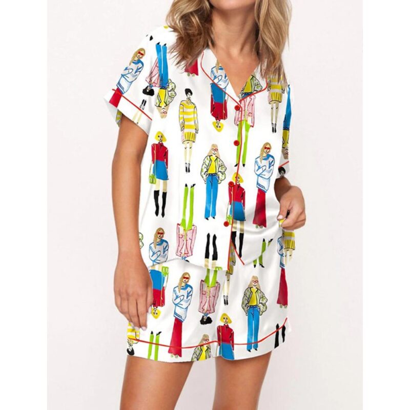 Fashion Girl Satin Pajama Set For Women - Image 2