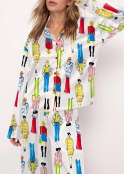 Fashion Girl Satin Pajama Set For Women