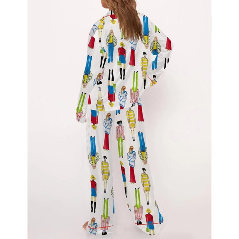 Fashion Girl Satin Pajama Set For Women - Image 3