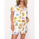 Fast Food Satin Pajama Set For Women