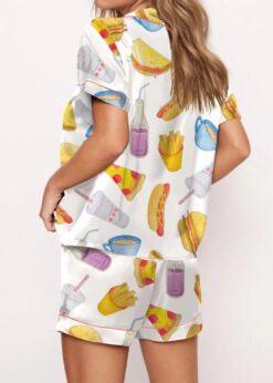 Fast Food Satin Pajama Set For Women