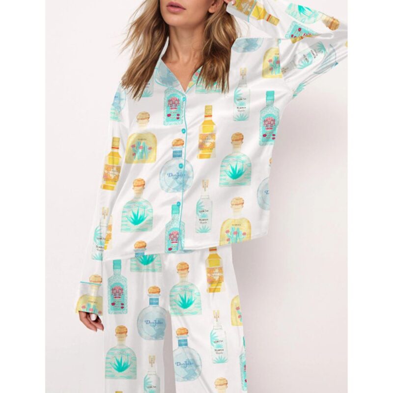 Fiesta Tequila Satin Pajama Set For Women - Image 2