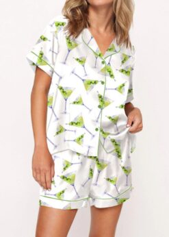 Filthy Dirty Martini Satin Pajama Set For Women