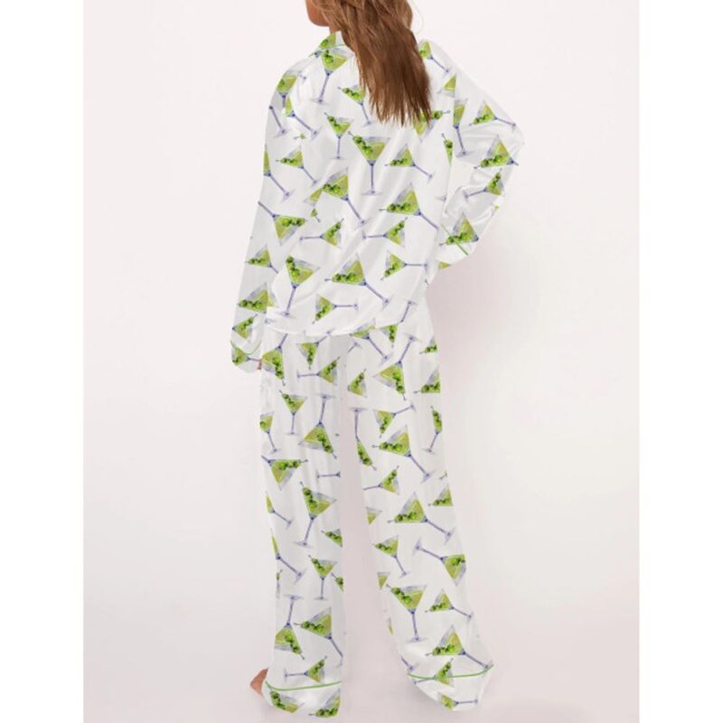 Filthy Dirty Martini Satin Pajama Set For Women - Image 3