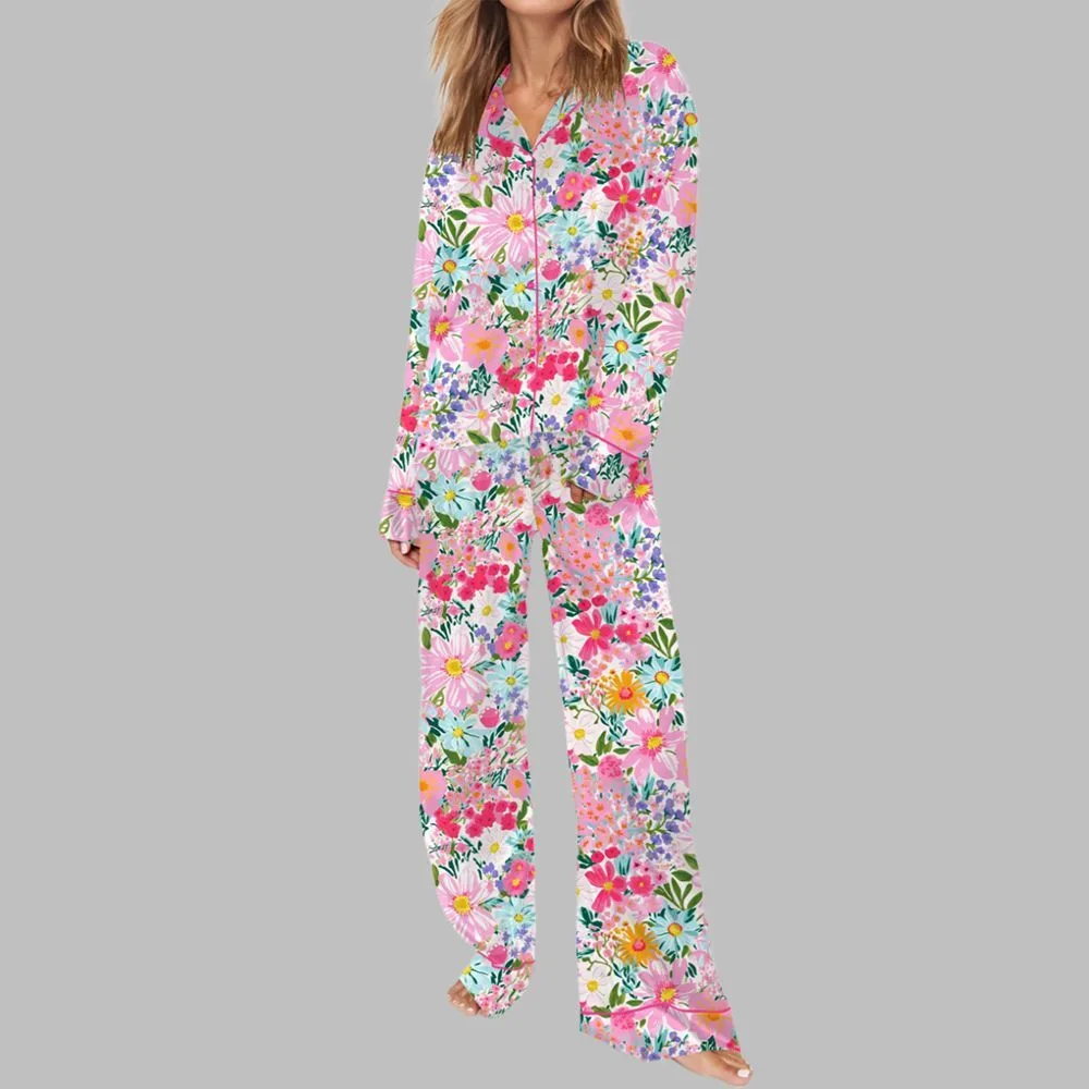 Floral Pajama Set For Women - Image 4