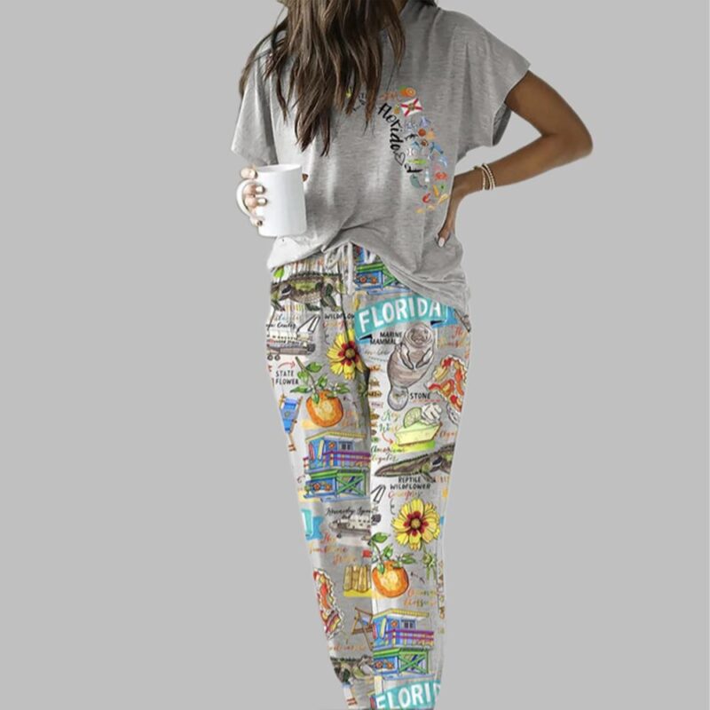 Florida Casual Pajama Set For Women