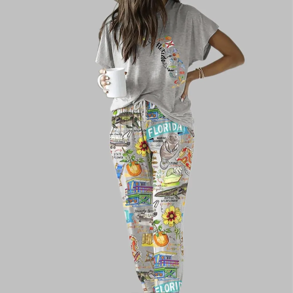 Florida Casual Pajama Set For Women