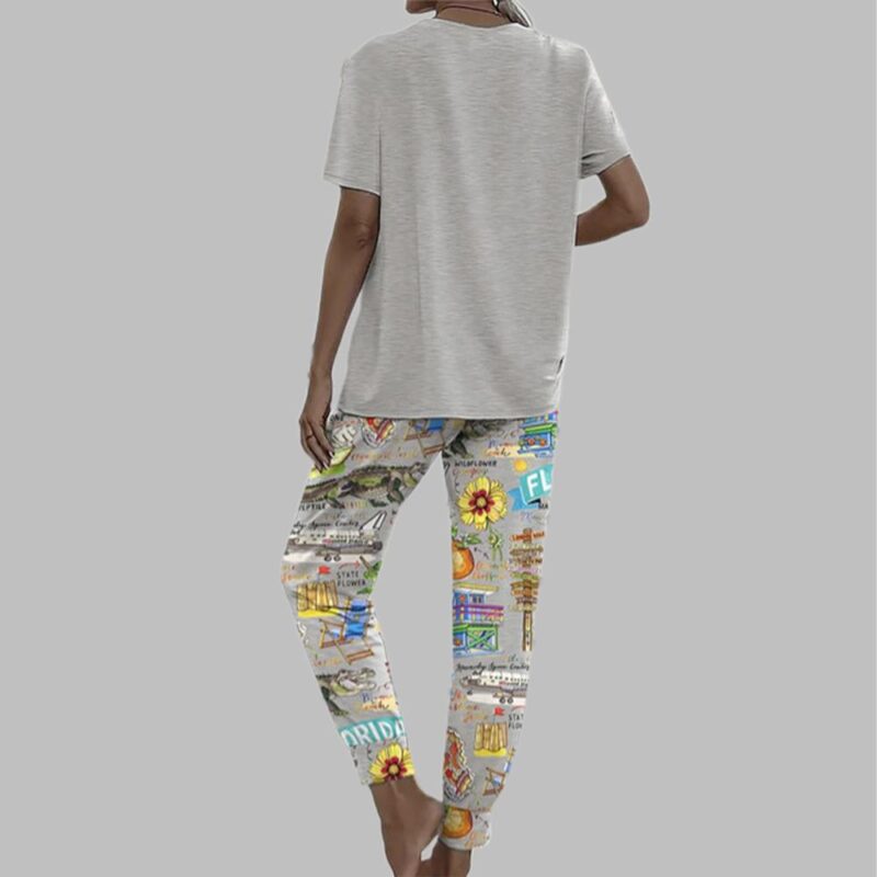 Florida Casual Pajama Set For Women - Image 2